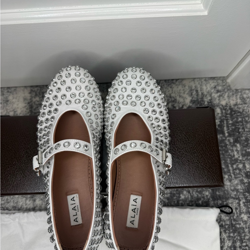 Alaia Rhinestone Ballet Flats - Picture 12 of 15